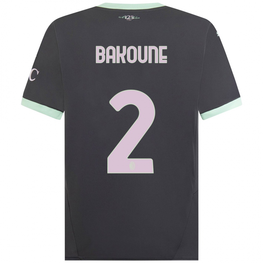 Femme Maillot Adam Bakoune #2 Gris Troisieme 2024/25 T-Shirt Belgique