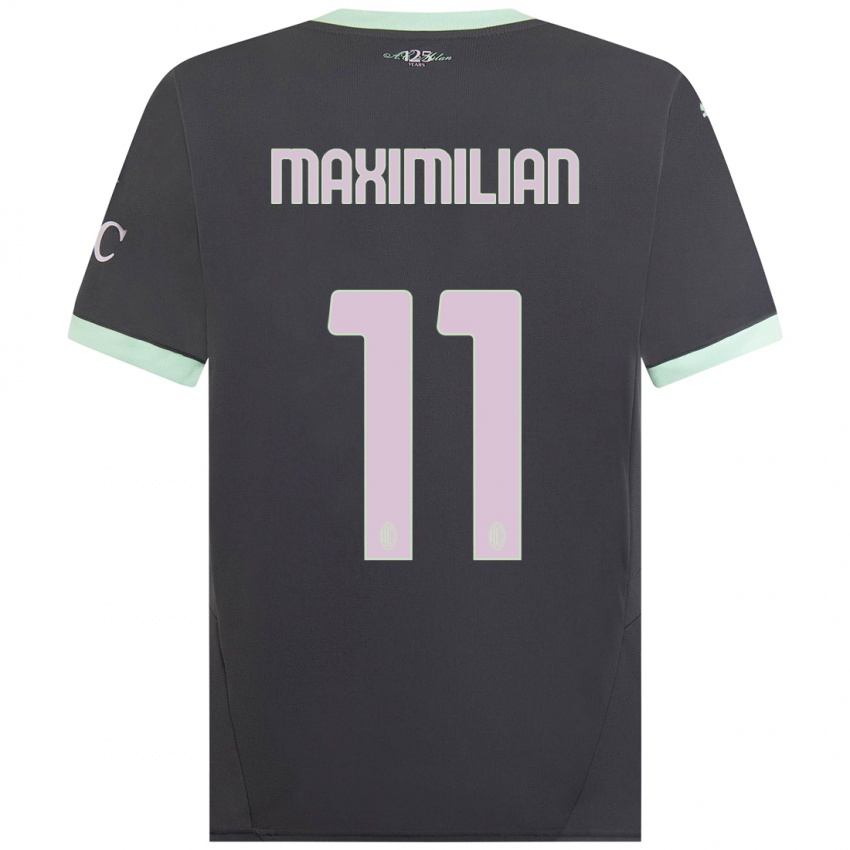 Femme Maillot Maximilian Ibrahimović #11 Gris Troisieme 2024/25 T-Shirt Belgique