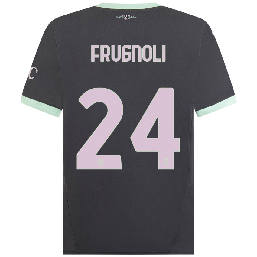 Femme Maillot Leonardo Frugnoli #24 Gris Troisieme 2024/25 T-Shirt Belgique