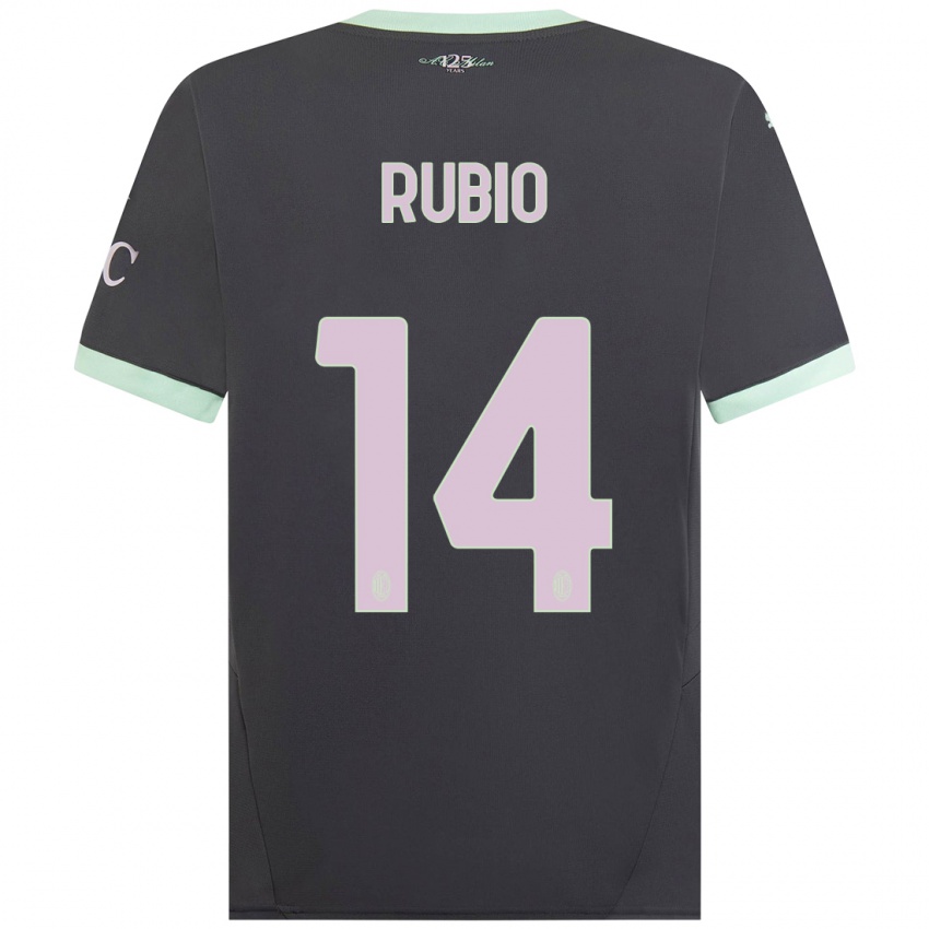 Femme Maillot Silvia Rubio #14 Gris Troisieme 2024/25 T-Shirt Belgique