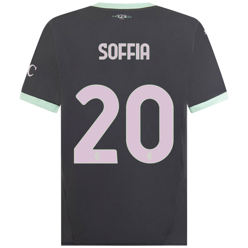 Femme Maillot Angelica Soffia #20 Gris Troisieme 2024/25 T-Shirt Belgique