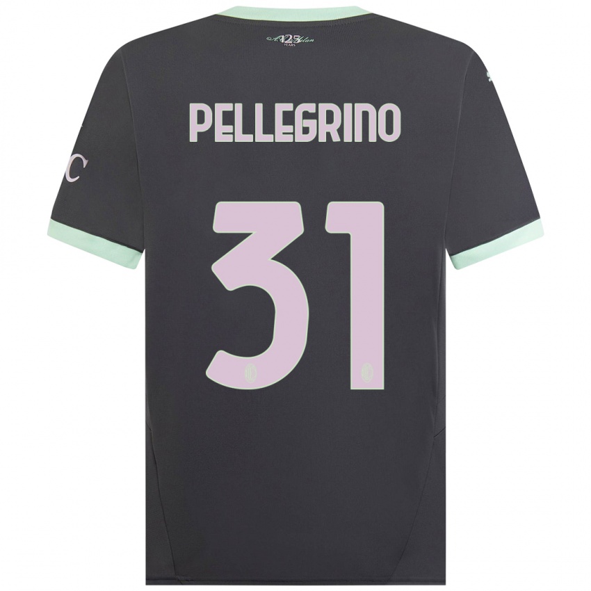 Femme Maillot Marco Pellegrino #31 Gris Troisieme 2024/25 T-Shirt Belgique