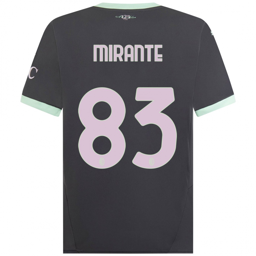 Femme Maillot Antonio Mirante #83 Gris Troisieme 2024/25 T-Shirt Belgique