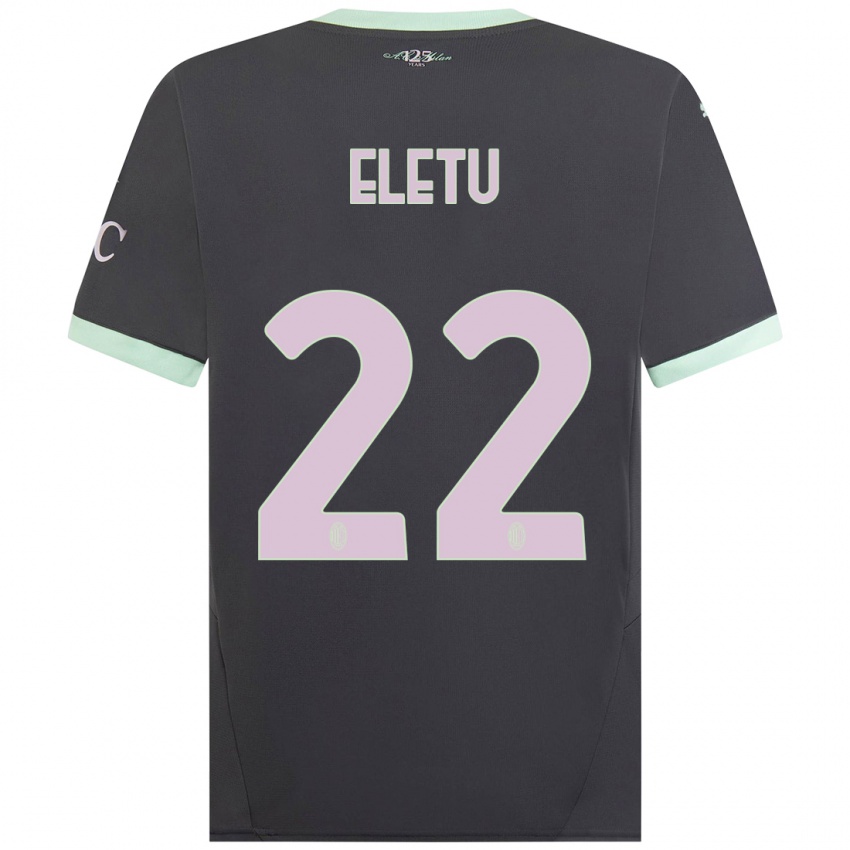 Femme Maillot Victor Eletu #22 Gris Troisieme 2024/25 T-Shirt Belgique