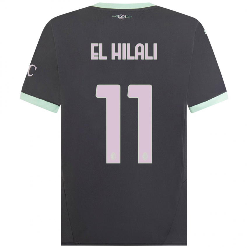 Femme Maillot Youns El Hilali #11 Gris Troisieme 2024/25 T-Shirt Belgique