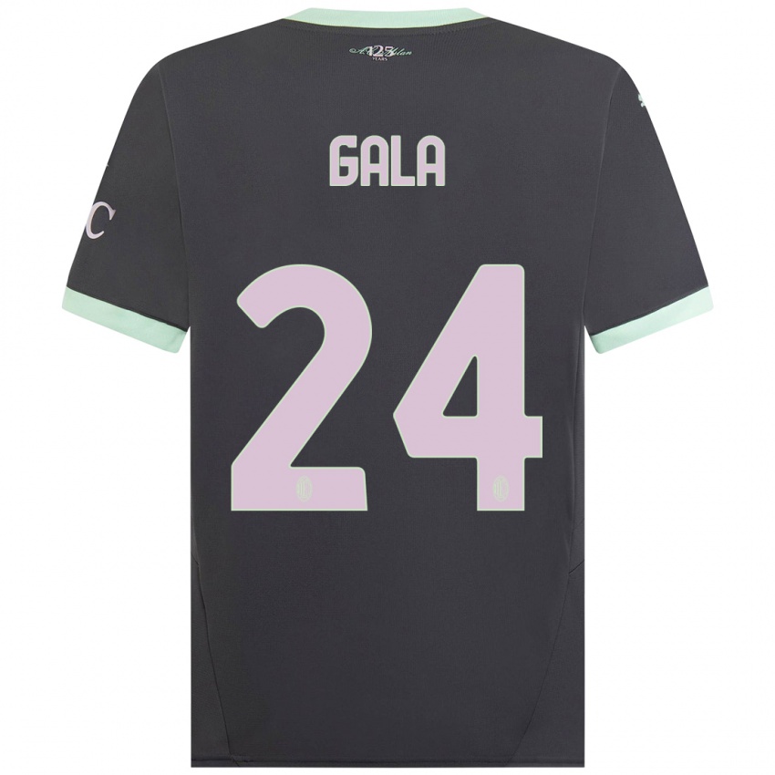 Femme Maillot Antonio Gala #24 Gris Troisieme 2024/25 T-Shirt Belgique