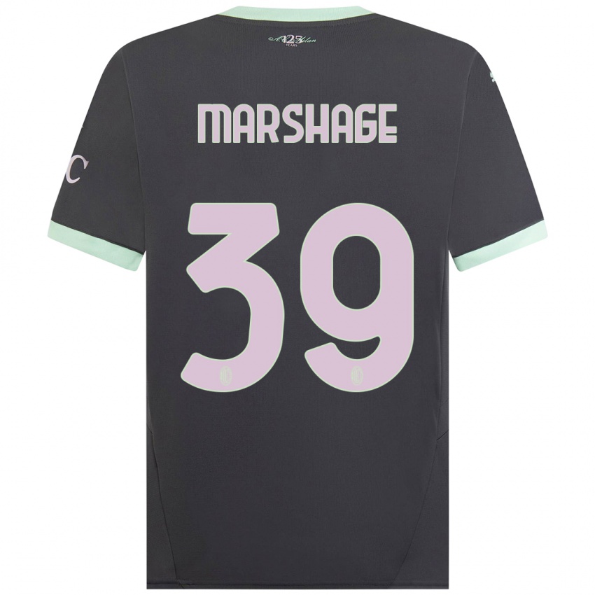 Femme Maillot Wilgot Marshage #39 Gris Troisieme 2024/25 T-Shirt Belgique