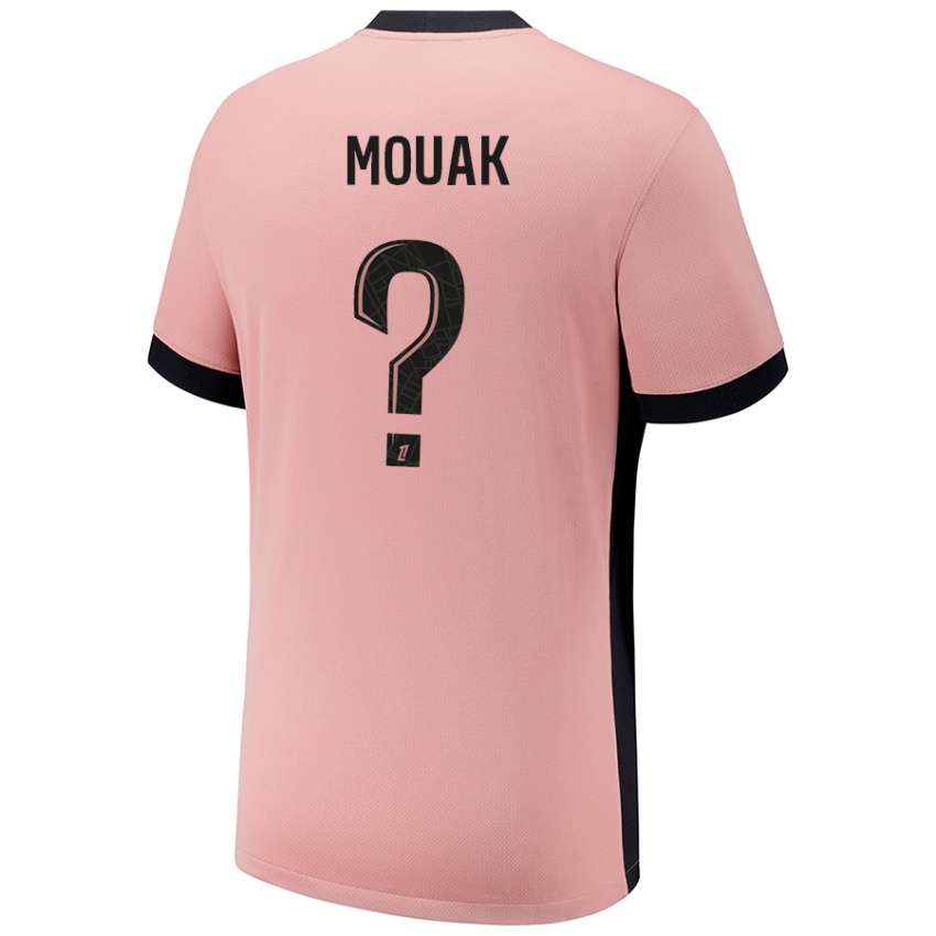 Femme Maillot Adam Mouak #0 Rouille Rose Troisieme 2024/25 T-Shirt Belgique