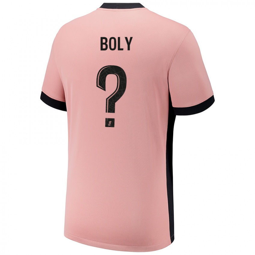 Femme Maillot David Boly #0 Rouille Rose Troisieme 2024/25 T-Shirt Belgique