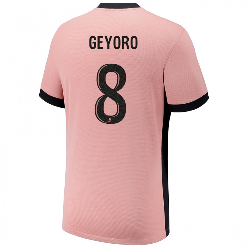 Dames Grace Geyoro #8 Roestroze Thuisshirt Derde Tenue 2024/25 T-Shirt België