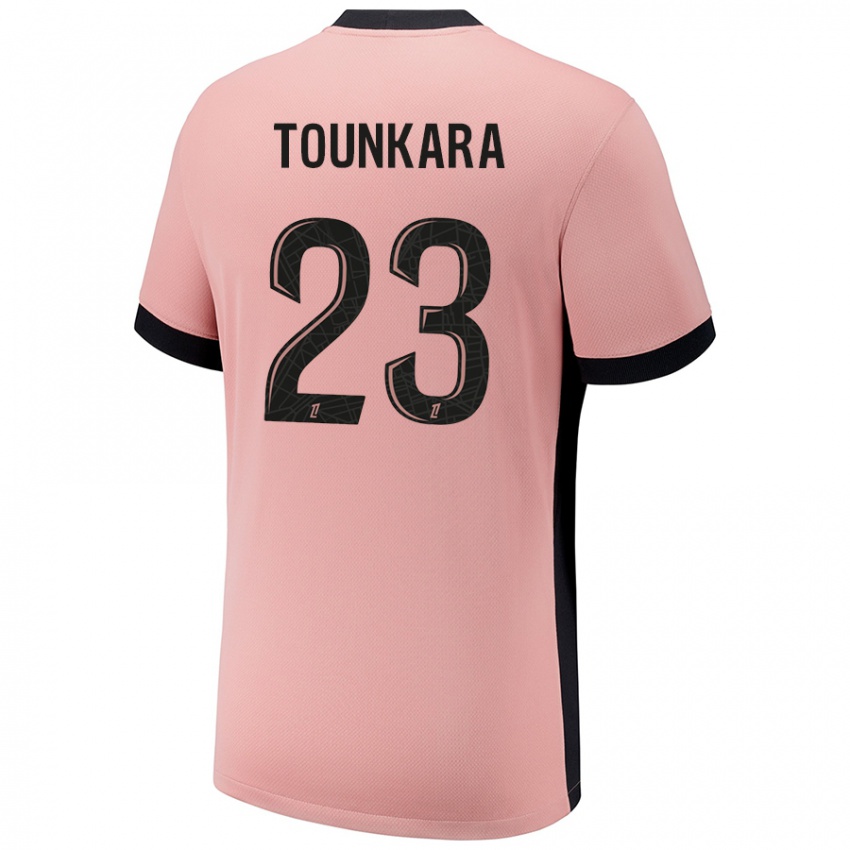 Femme Maillot Aïssatou Tounkara #23 Rouille Rose Troisieme 2024/25 T-Shirt Belgique