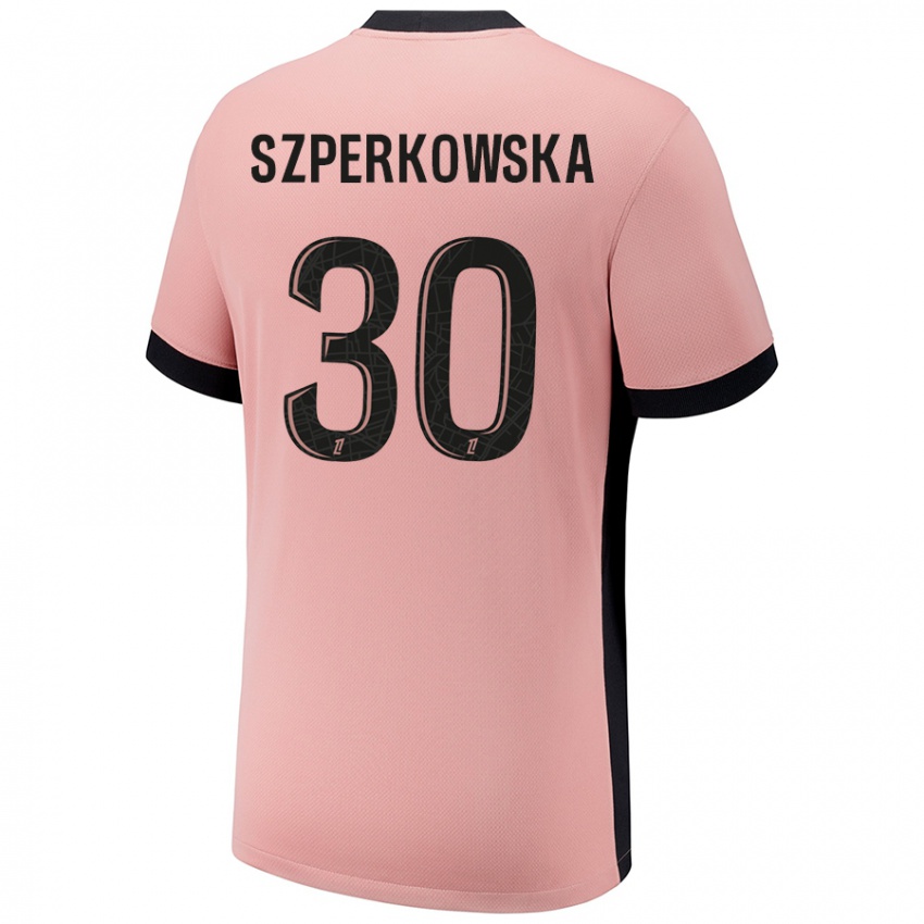 Femme Maillot Oliwia Szperkowska #30 Rouille Rose Troisieme 2024/25 T-Shirt Belgique