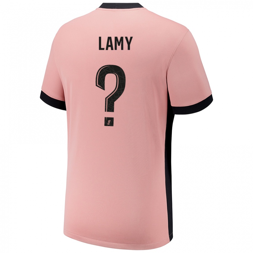 Femme Maillot Hugo Lamy #0 Rouille Rose Troisieme 2024/25 T-Shirt Belgique