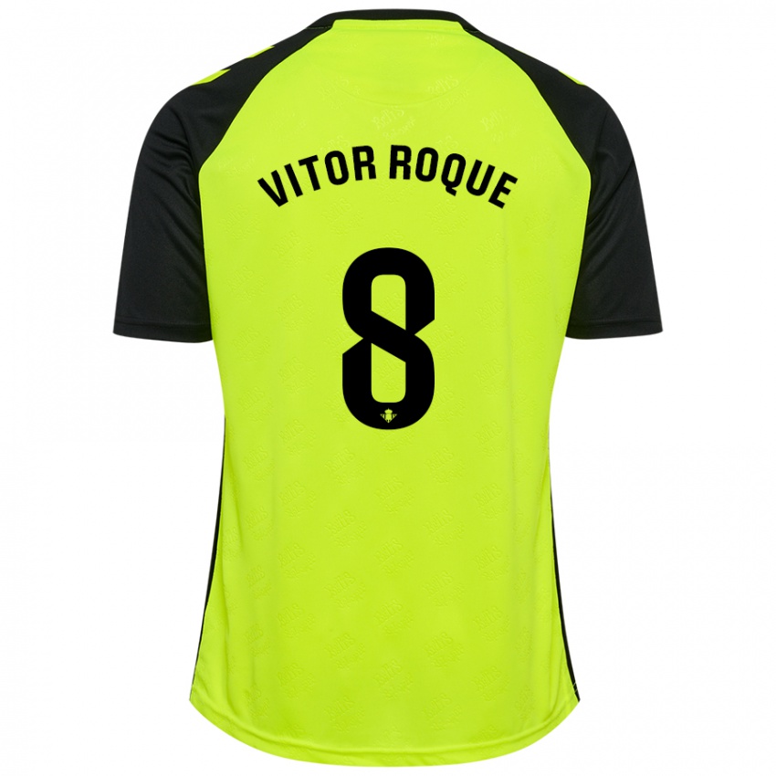 Kinder Vitor Roque #8 Schwarz Rot Auswärtstrikot Trikot 2024/25 T-Shirt Belgien