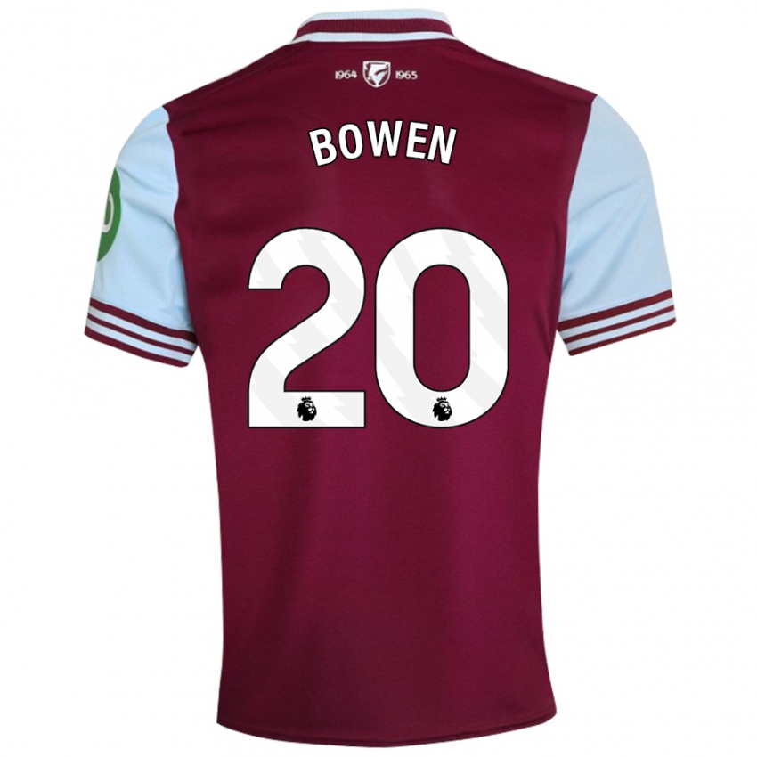 Kinderen Jarrod Bowen #20 Donkerrood Thuisshirt Thuistenue 2024/25 T-Shirt België