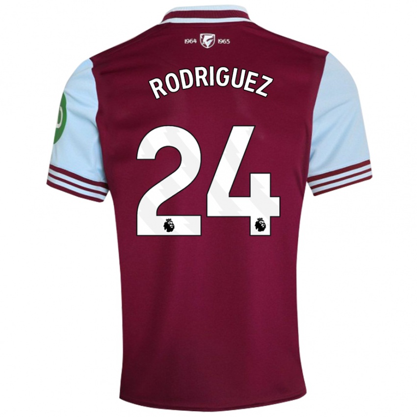 Kinderen Guido Rodríguez #24 Donkerrood Thuisshirt Thuistenue 2024/25 T-Shirt België