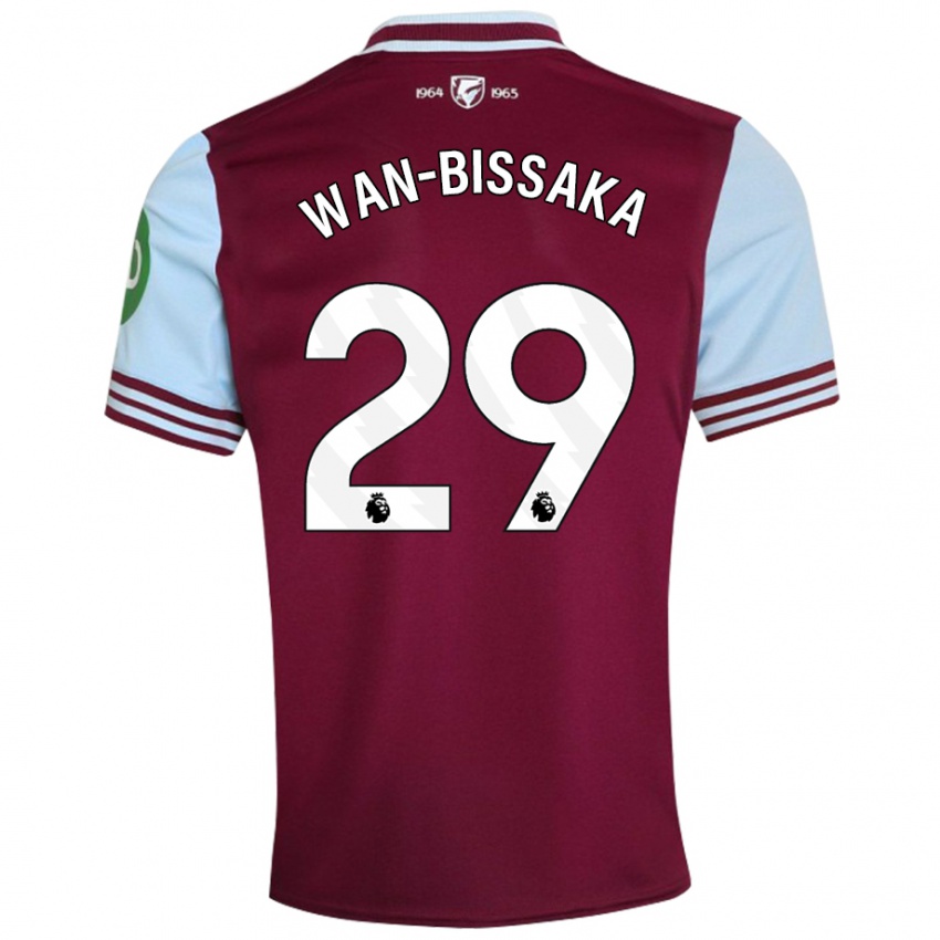 Kinderen Aaron Wan-Bissaka #29 Donkerrood Thuisshirt Thuistenue 2024/25 T-Shirt België