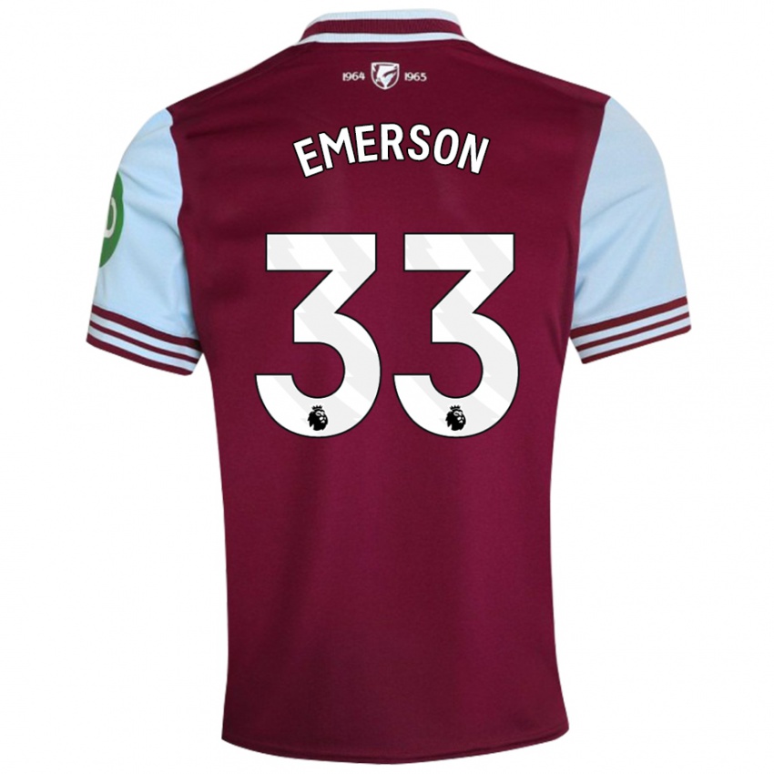 Enfant Maillot Emerson Palmieri #33 Rouge Foncé Tenues Domicile 2024/25 T-Shirt Belgique