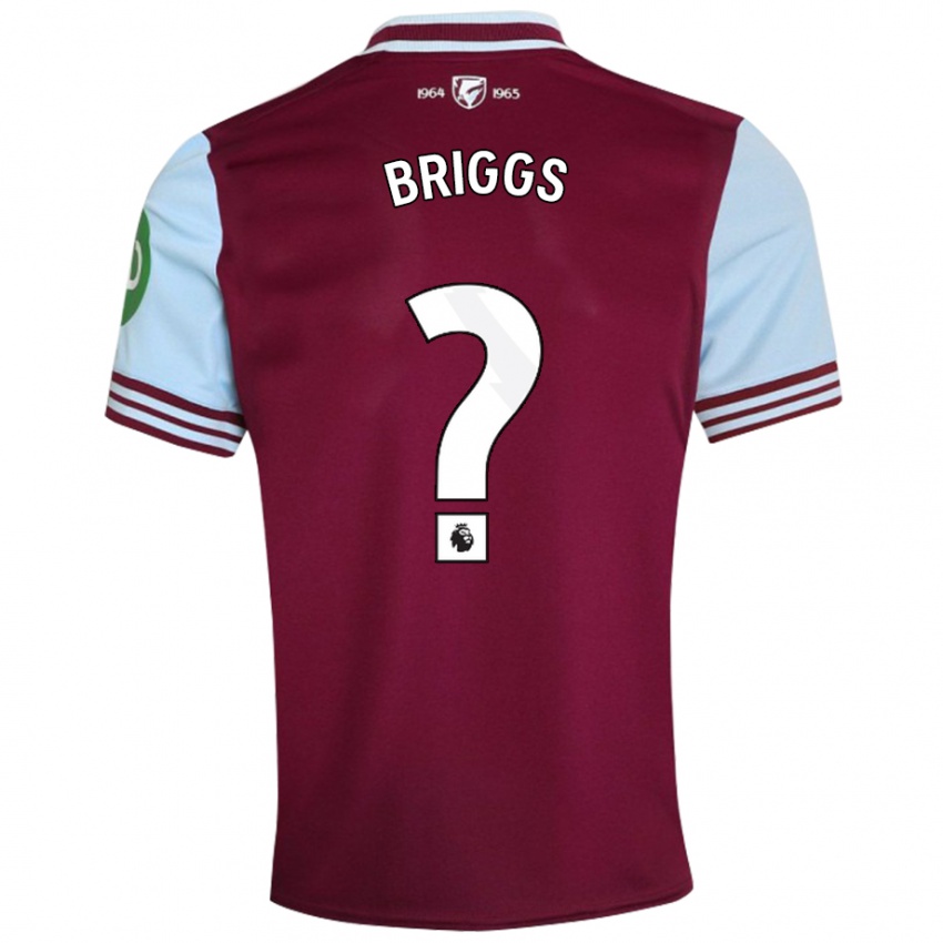 Kinderen Josh Briggs #0 Donkerrood Thuisshirt Thuistenue 2024/25 T-Shirt België