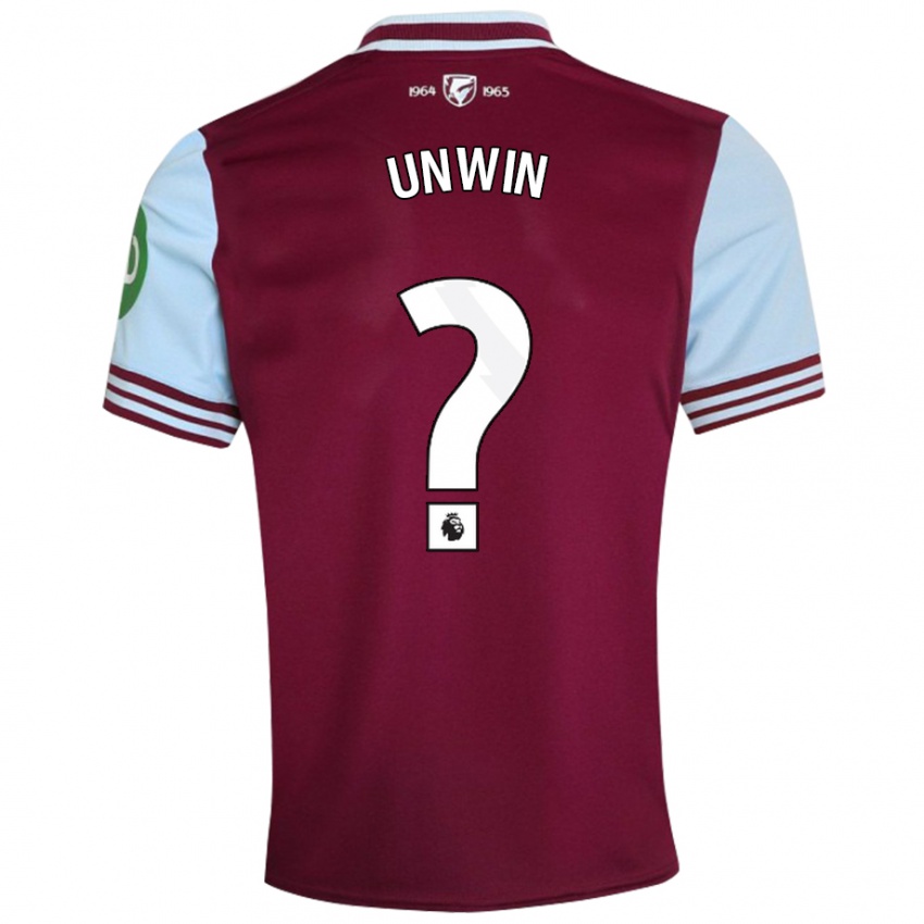 Kinderen Jonathan Unwin #0 Donkerrood Thuisshirt Thuistenue 2024/25 T-Shirt België