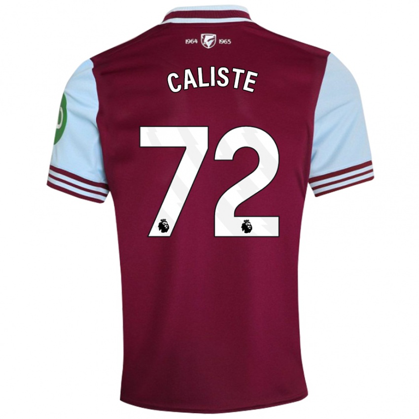 Kinderen Gabriel Caliste #72 Donkerrood Thuisshirt Thuistenue 2024/25 T-Shirt België