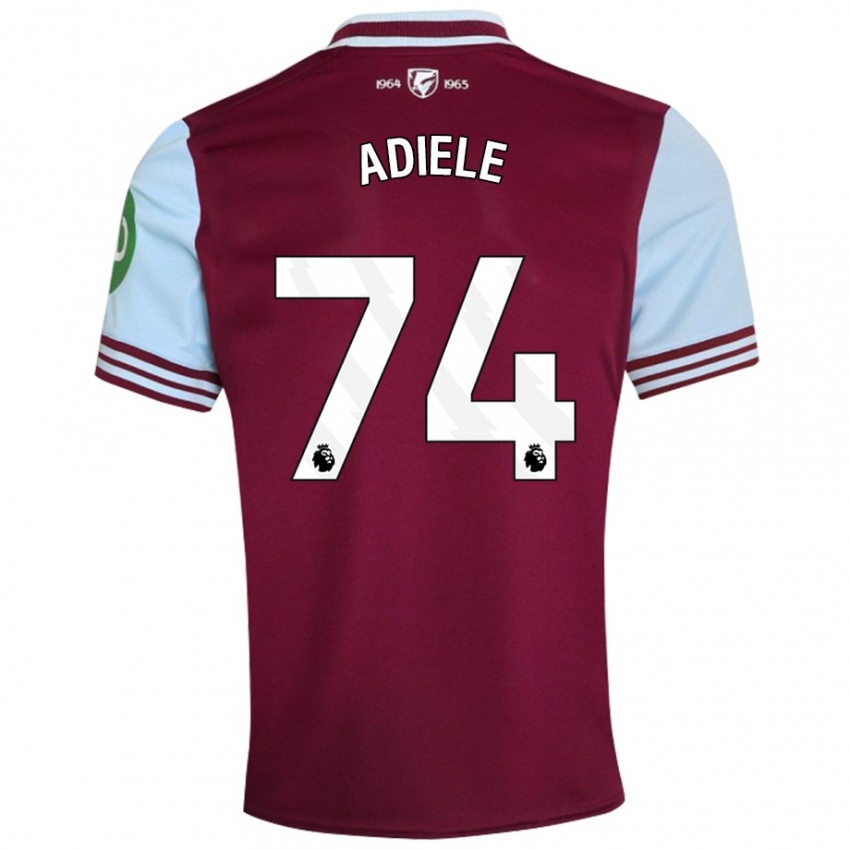 Kinderen Emeka Adiele #74 Donkerrood Thuisshirt Thuistenue 2024/25 T-Shirt België