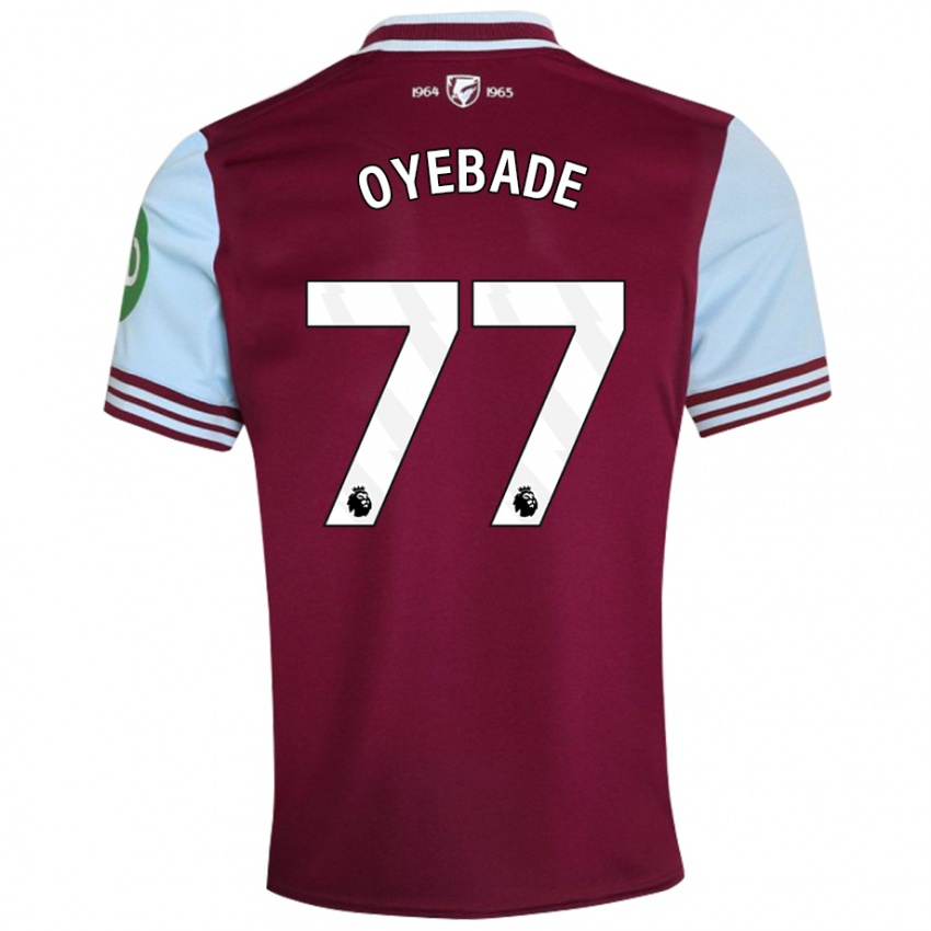 Kinderen Rayan Oyebade #77 Donkerrood Thuisshirt Thuistenue 2024/25 T-Shirt België