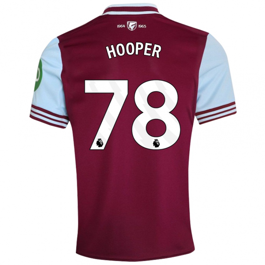 Kinderen Finley Hooper #78 Donkerrood Thuisshirt Thuistenue 2024/25 T-Shirt België