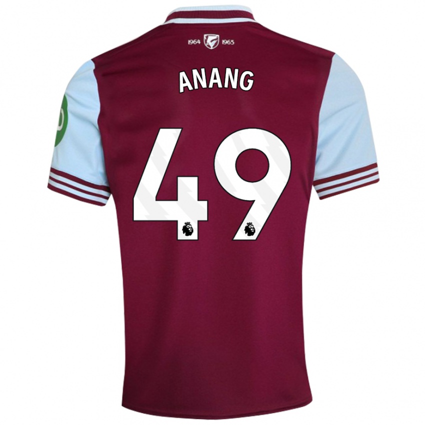 Kinderen Joseph Anang #49 Donkerrood Thuisshirt Thuistenue 2024/25 T-Shirt België