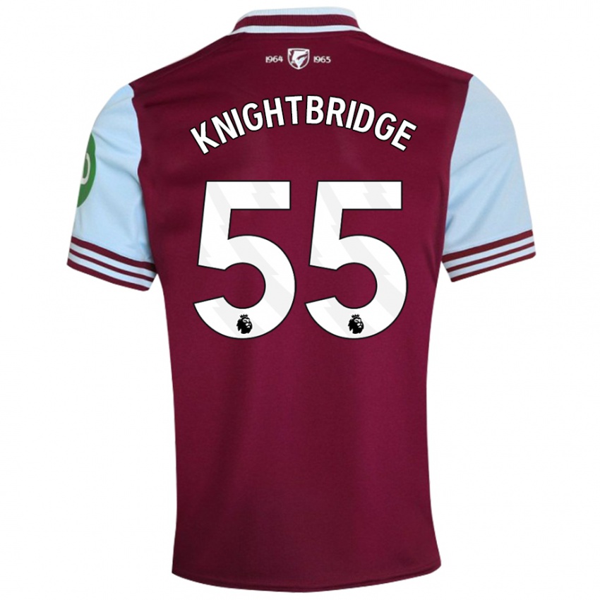 Kinder Jacob Knightbridge #55 Dunkelrot Heimtrikot Trikot 2024/25 T-Shirt Belgien