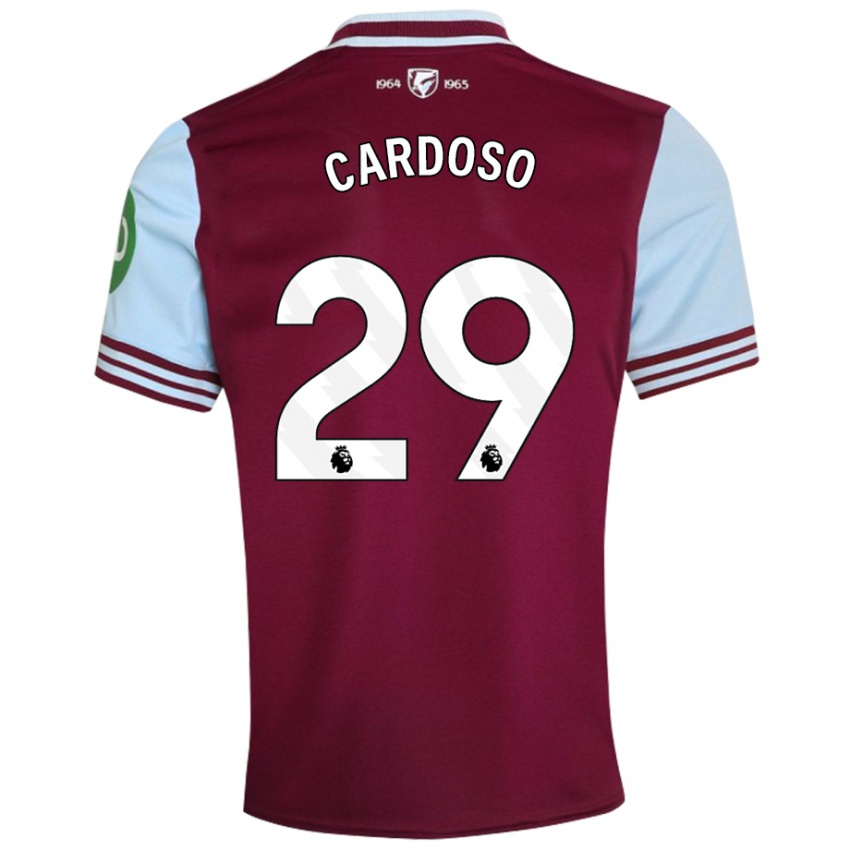 Kinderen Goncalo Cardoso #29 Donkerrood Thuisshirt Thuistenue 2024/25 T-Shirt België