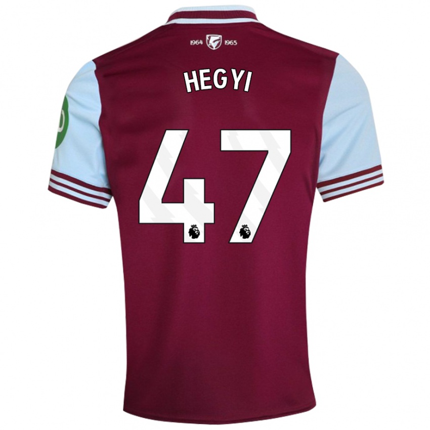 Kinderen Krisztian Hegyi #47 Donkerrood Thuisshirt Thuistenue 2024/25 T-Shirt België