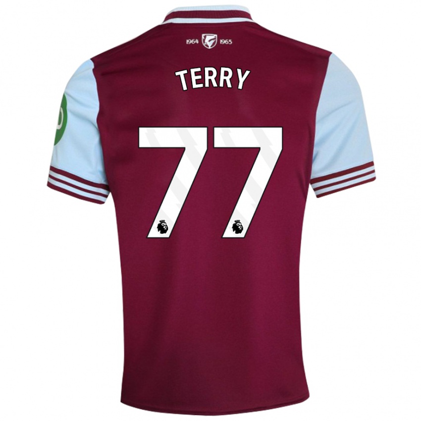 Kinderen Mason Terry #77 Donkerrood Thuisshirt Thuistenue 2024/25 T-Shirt België