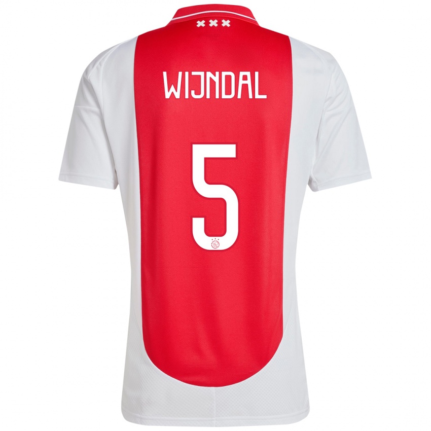 Kinder Owen Wijndal #5 Rot Weiß Heimtrikot Trikot 2024/25 T-Shirt Belgien