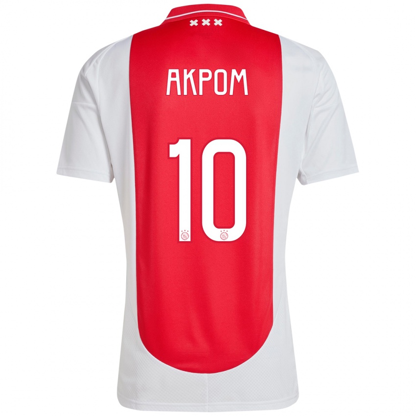 Kinder Chuba Akpom #10 Rot Weiß Heimtrikot Trikot 2024/25 T-Shirt Belgien