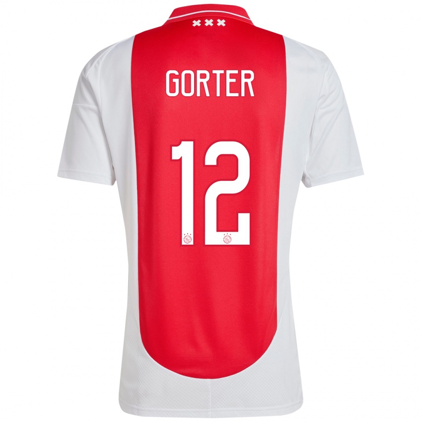 Kinder Jay Gorter #12 Rot Weiß Heimtrikot Trikot 2024/25 T-Shirt Belgien