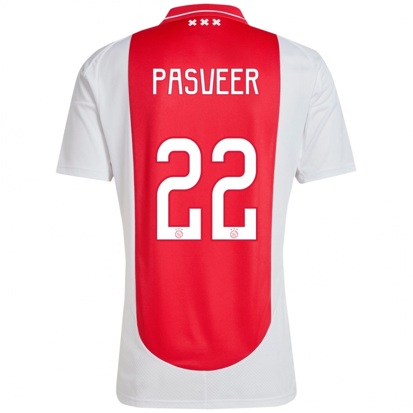 Kinder Remko Pasveer #22 Rot Weiß Heimtrikot Trikot 2024/25 T-Shirt Belgien