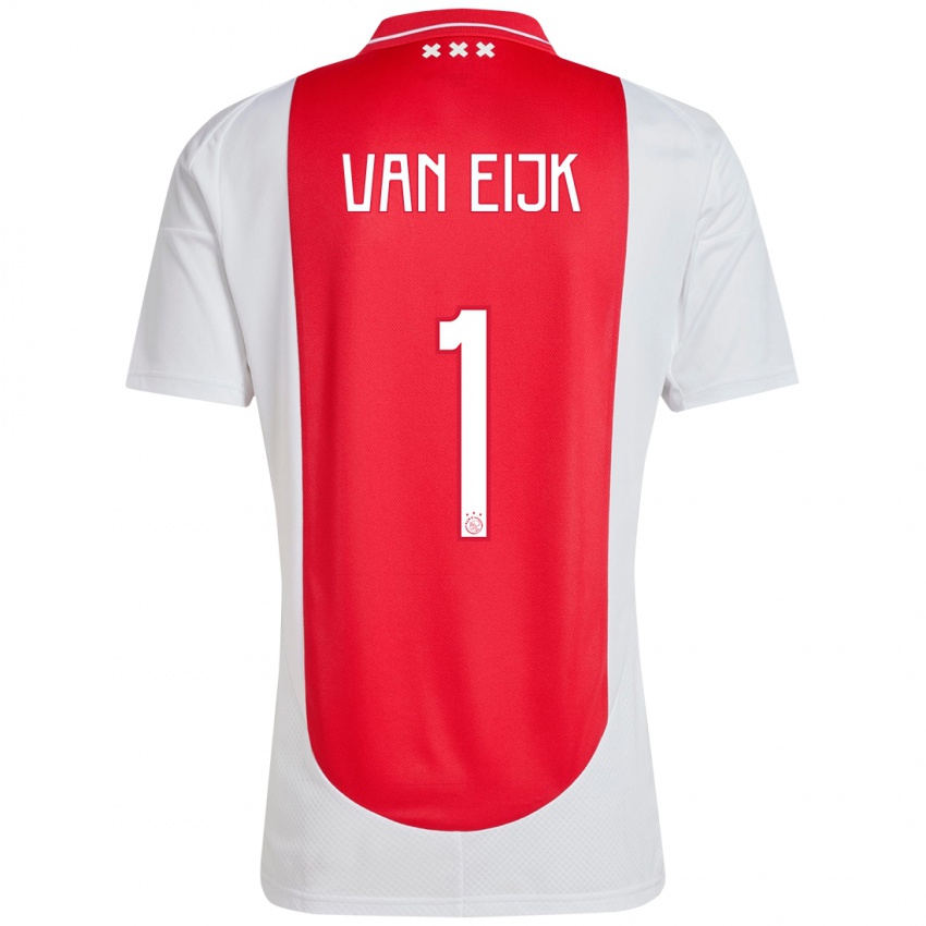 Kinder Regina Van Eijk #1 Rot Weiß Heimtrikot Trikot 2024/25 T-Shirt Belgien