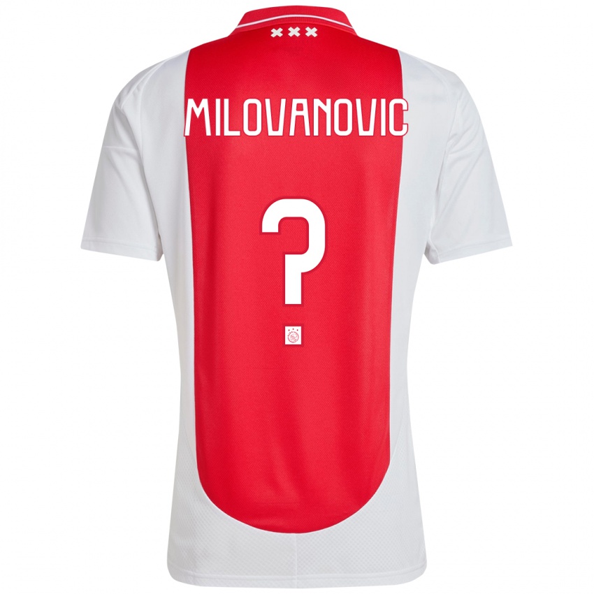 Kinder Mateja Milovanovic #0 Rot Weiß Heimtrikot Trikot 2024/25 T-Shirt Belgien