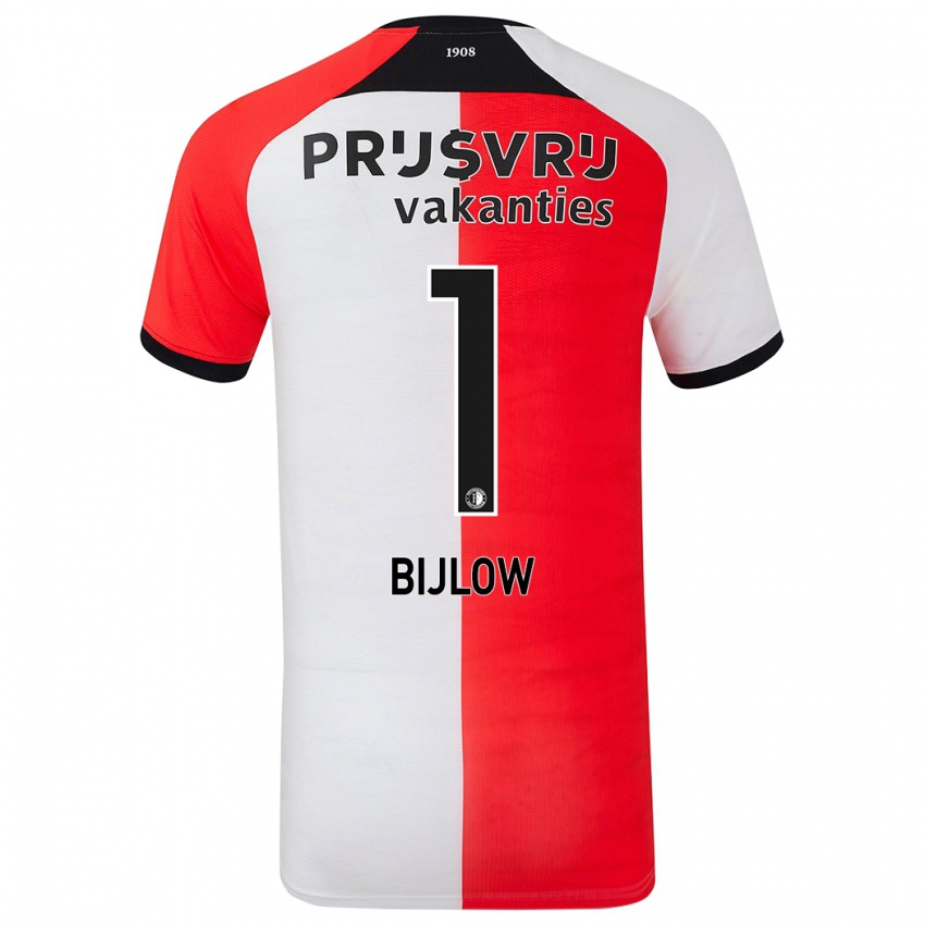 Kinderen Justin Bijlow #1 Rood Wit Thuisshirt Thuistenue 2024/25 T-Shirt België