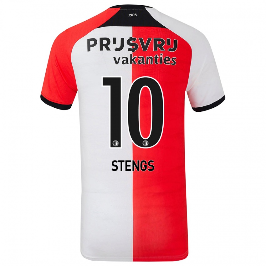 Kinderen Calvin Stengs #10 Rood Wit Thuisshirt Thuistenue 2024/25 T-Shirt België