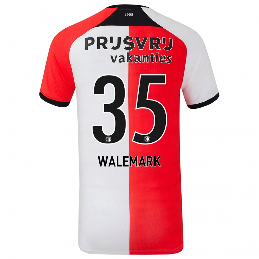 Kinderen Patrik Walemark #35 Rood Wit Thuisshirt Thuistenue 2024/25 T-Shirt België