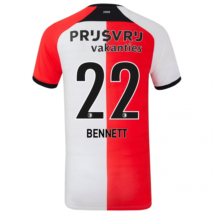 Kinderen Walter Bennett #22 Rood Wit Thuisshirt Thuistenue 2024/25 T-Shirt België