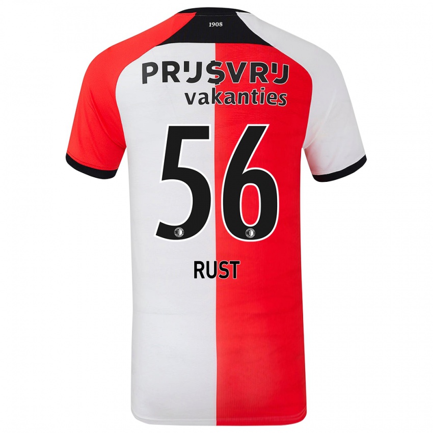 Kinderen Fabiano Rust #56 Rood Wit Thuisshirt Thuistenue 2024/25 T-Shirt België