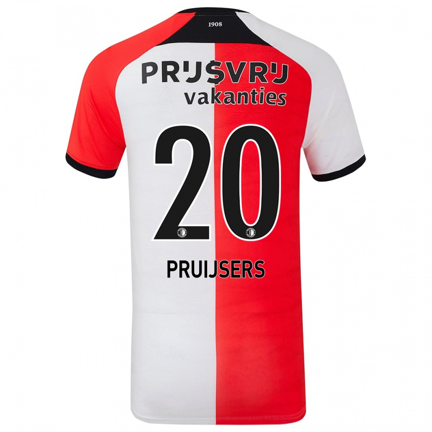 Kinderen Tom Pruijsers #20 Rood Wit Thuisshirt Thuistenue 2024/25 T-Shirt België