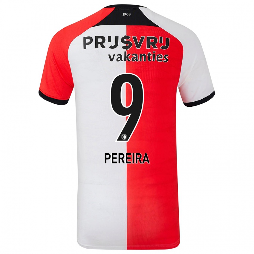 Kinderen Danilo Pereira #9 Rood Wit Thuisshirt Thuistenue 2024/25 T-Shirt België