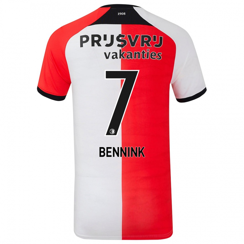 Kinderen Maxime Bennink #7 Rood Wit Thuisshirt Thuistenue 2024/25 T-Shirt België