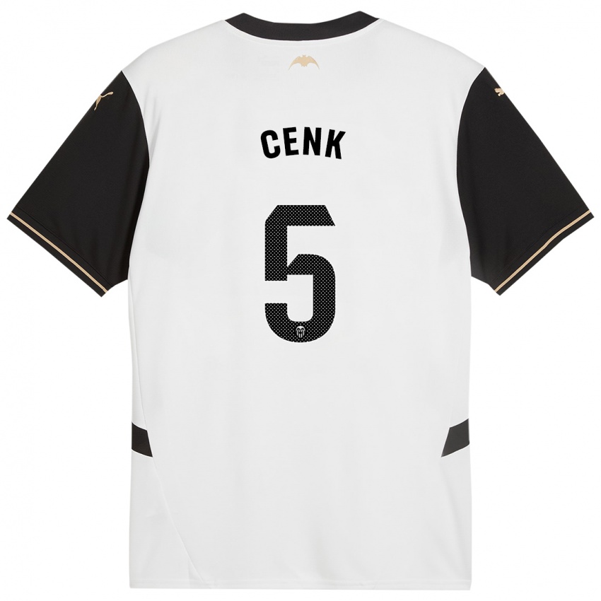 Enfant Maillot Cenk Ozkacar #5 Blanc Noir Tenues Domicile 2024/25 T-Shirt Belgique