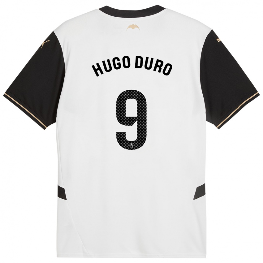 Kinder Hugo Duro #9 Weiß Schwarz Heimtrikot Trikot 2024/25 T-Shirt Belgien