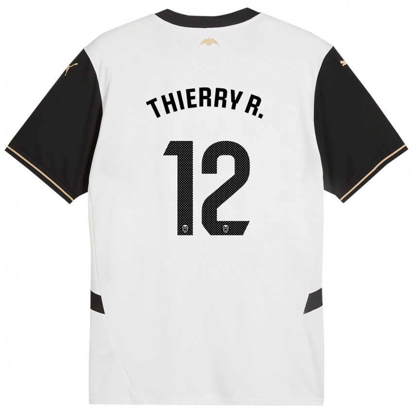 Enfant Maillot Thierry Correia #12 Blanc Noir Tenues Domicile 2024/25 T-Shirt Belgique